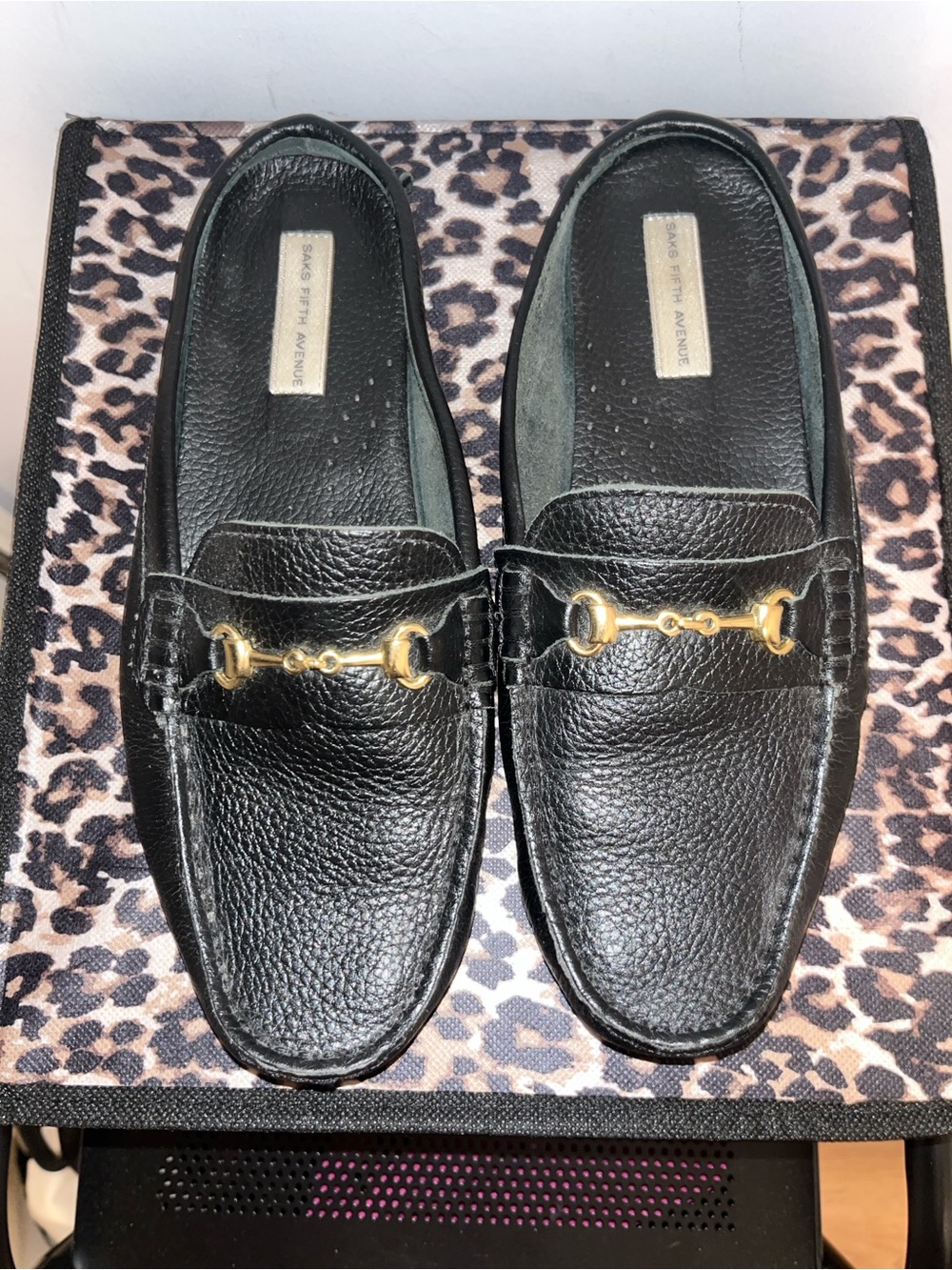 Saks Fifth Avenue leather loafers